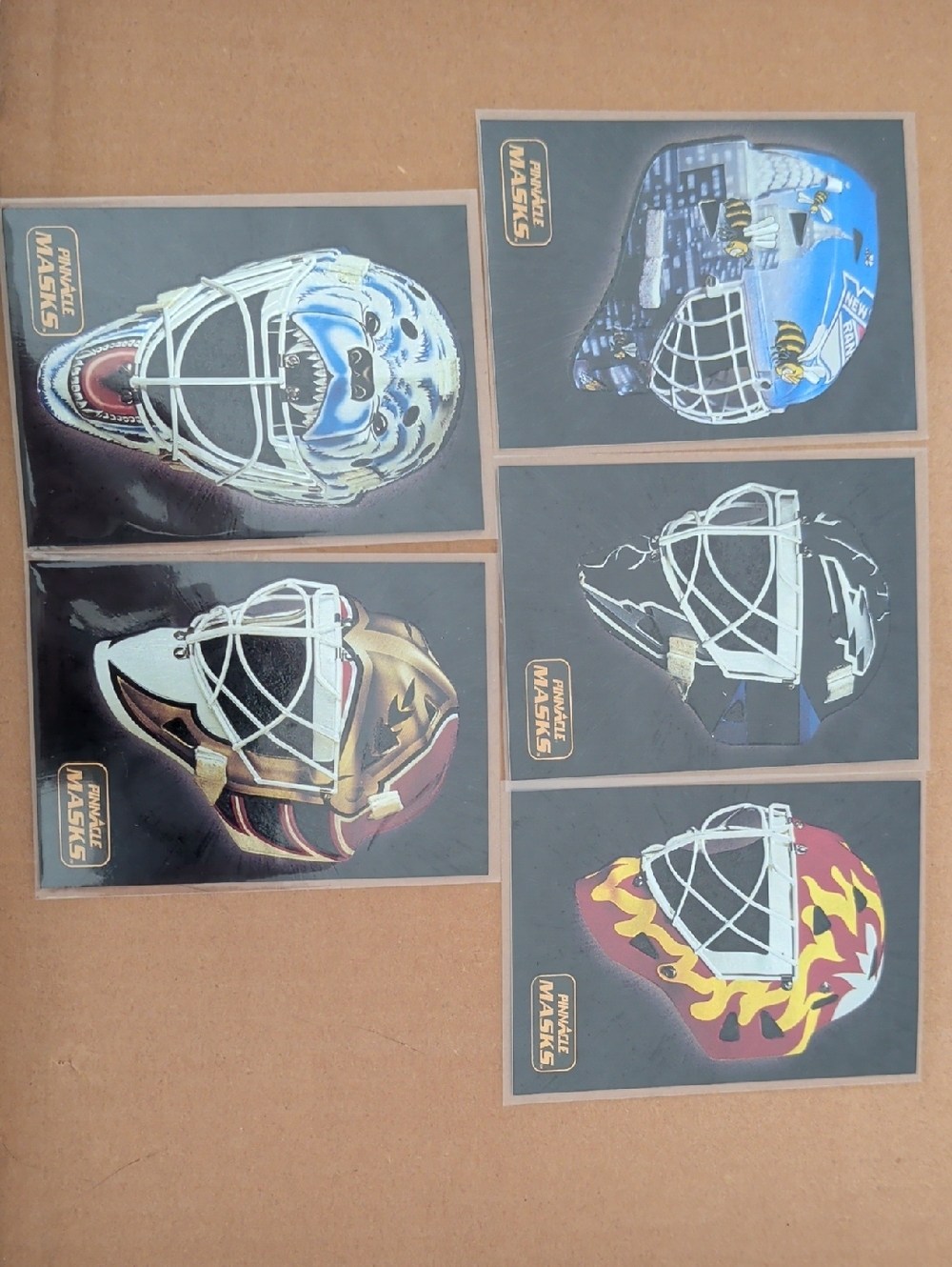 1993 Pinnacle Hockey Masks - 5/10 (Half Set)